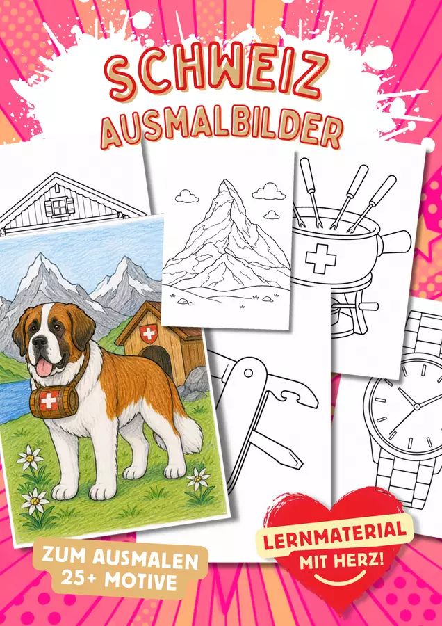 Ausmalbilder Schweiz Kantone